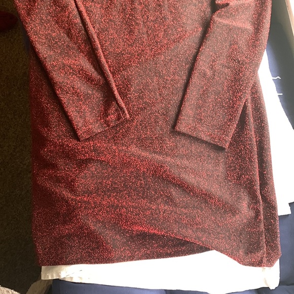 SheIn Size L Red Sparkle Mini Dress - Picture 3 of 6
